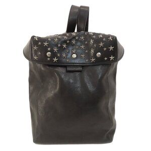 JIMMY CHOO Black Leather Backpack